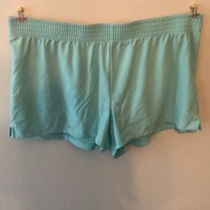 Teal exercise shorts